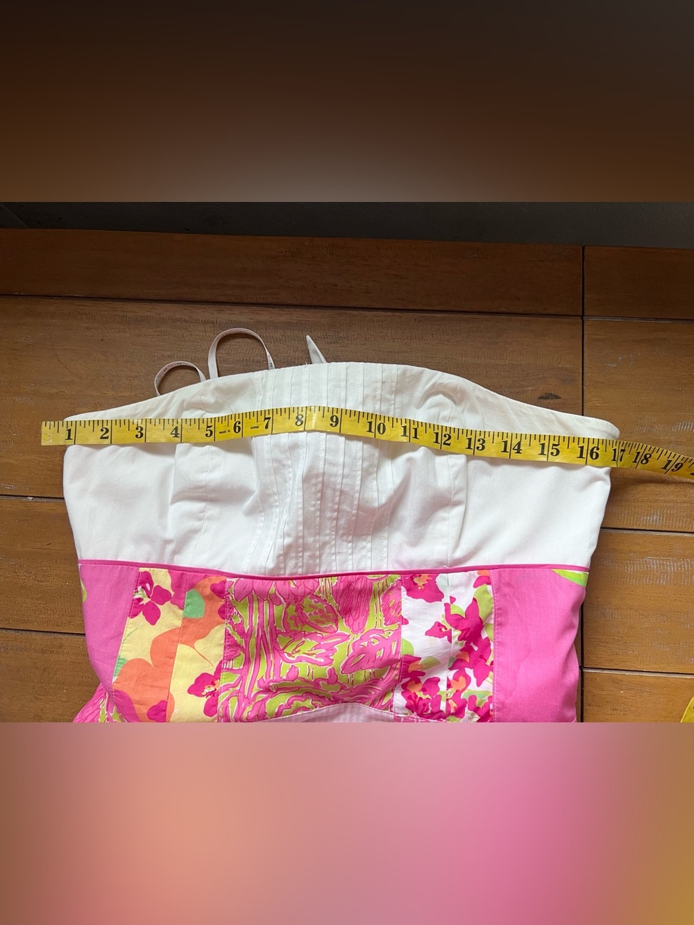 Lilly Pulitzer Franco Patchwork Strapless Dress 2000’s Preppy Mini Size 6 - Picture 13 of 14